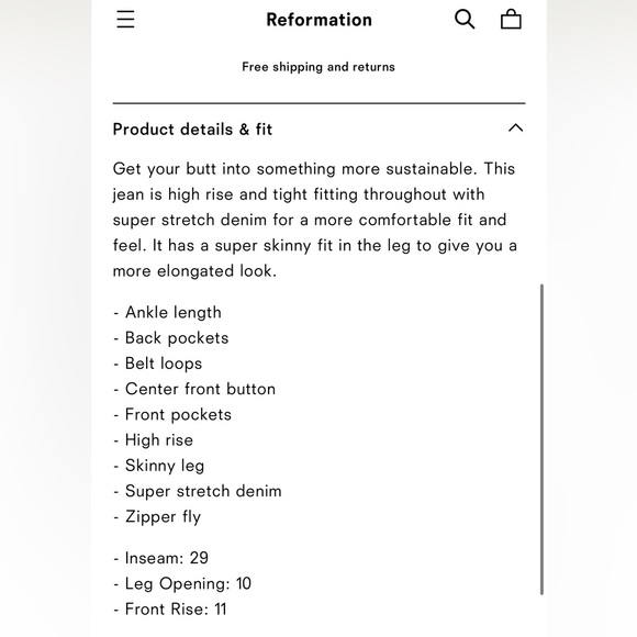 NWT Harper High Rise Skinny Jeans - Picture 2 of 3